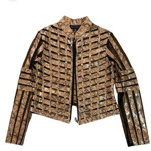 Becky & Bobby Women's Black and Brown Jacket